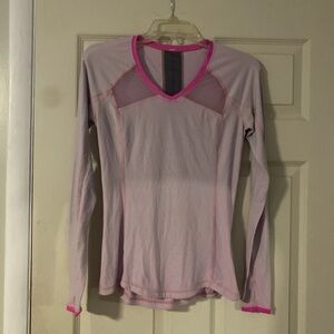 lululemon athletica Light Pink Long Sleeve Top